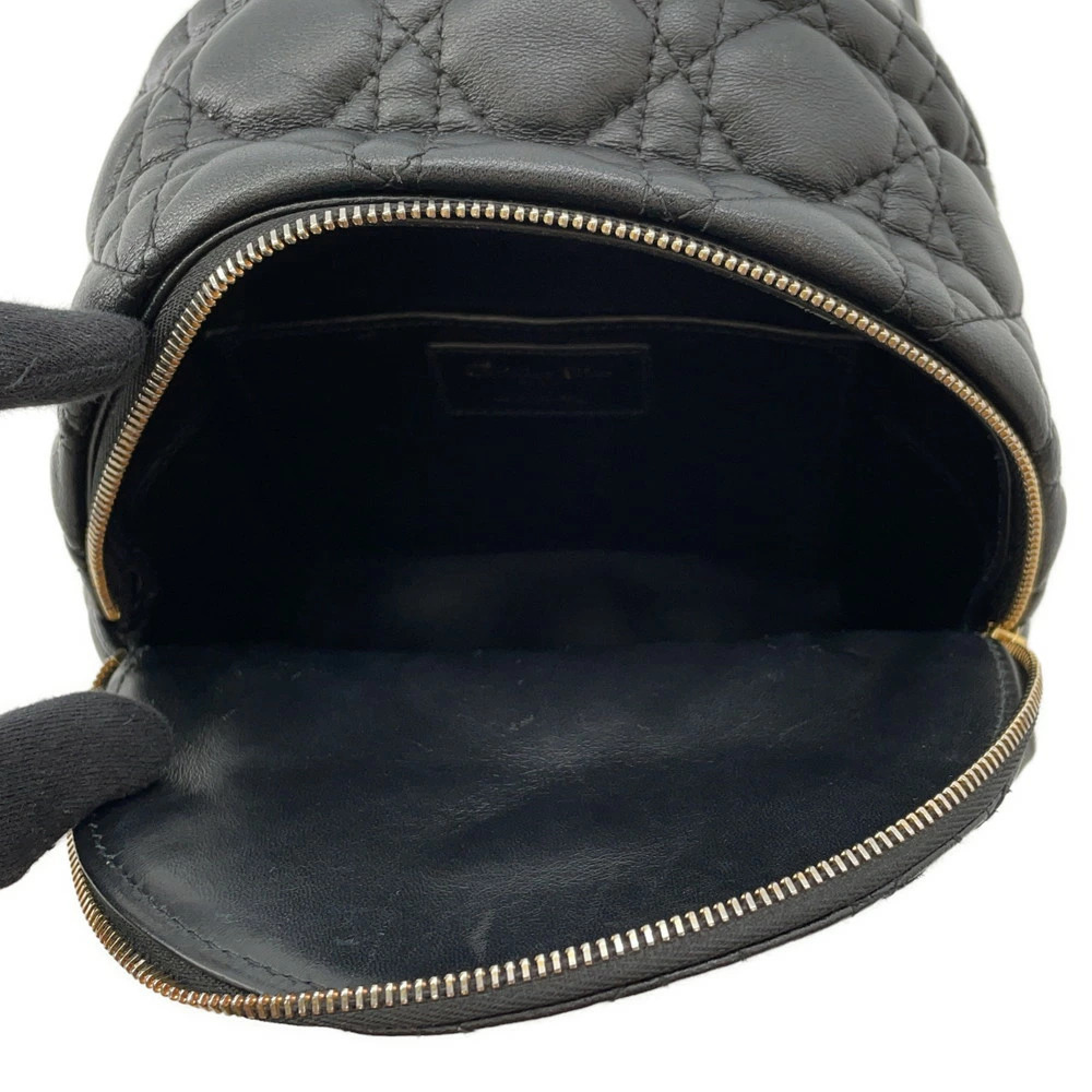 Christian Dior Cannage Backpack Rucksack Daypack Lambskin Black Bag - Picture 5 of 12